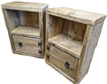 Rustic handcrafted Reclaimed Bedside Cabinet (Pair)
