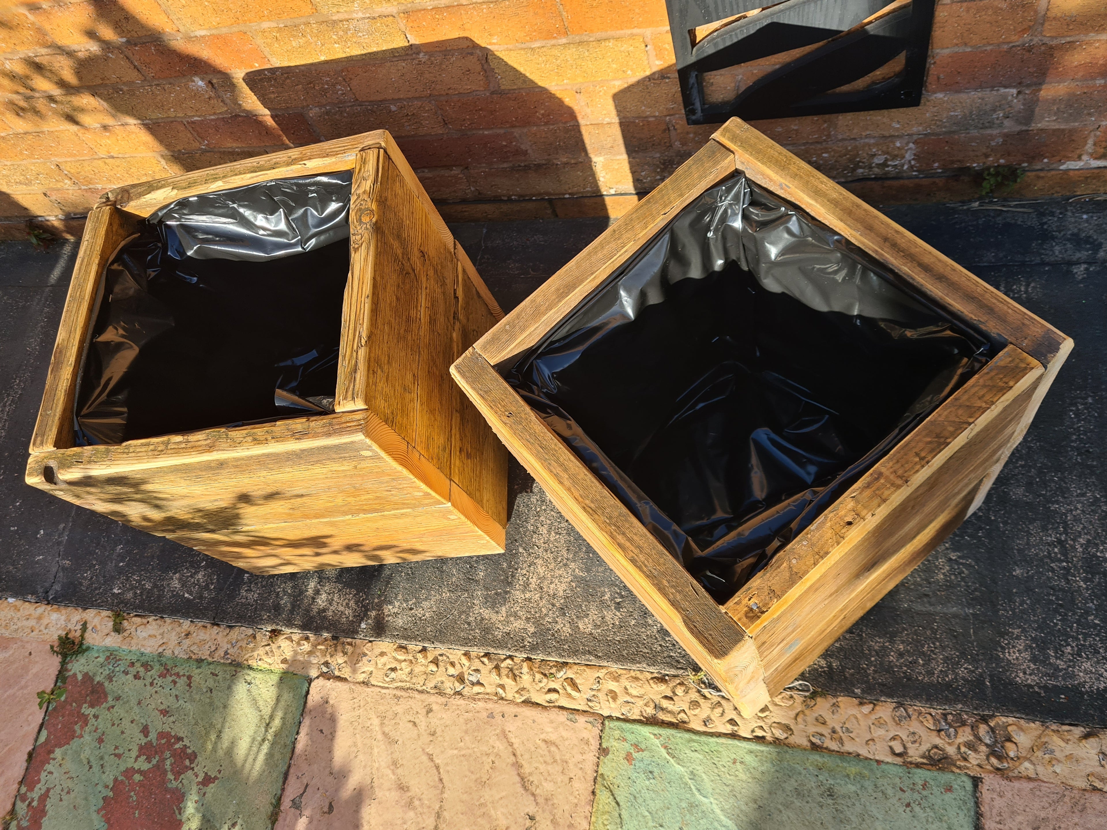 premium cube planters, heavy duty scaffboard (35mm thick, solid wood)