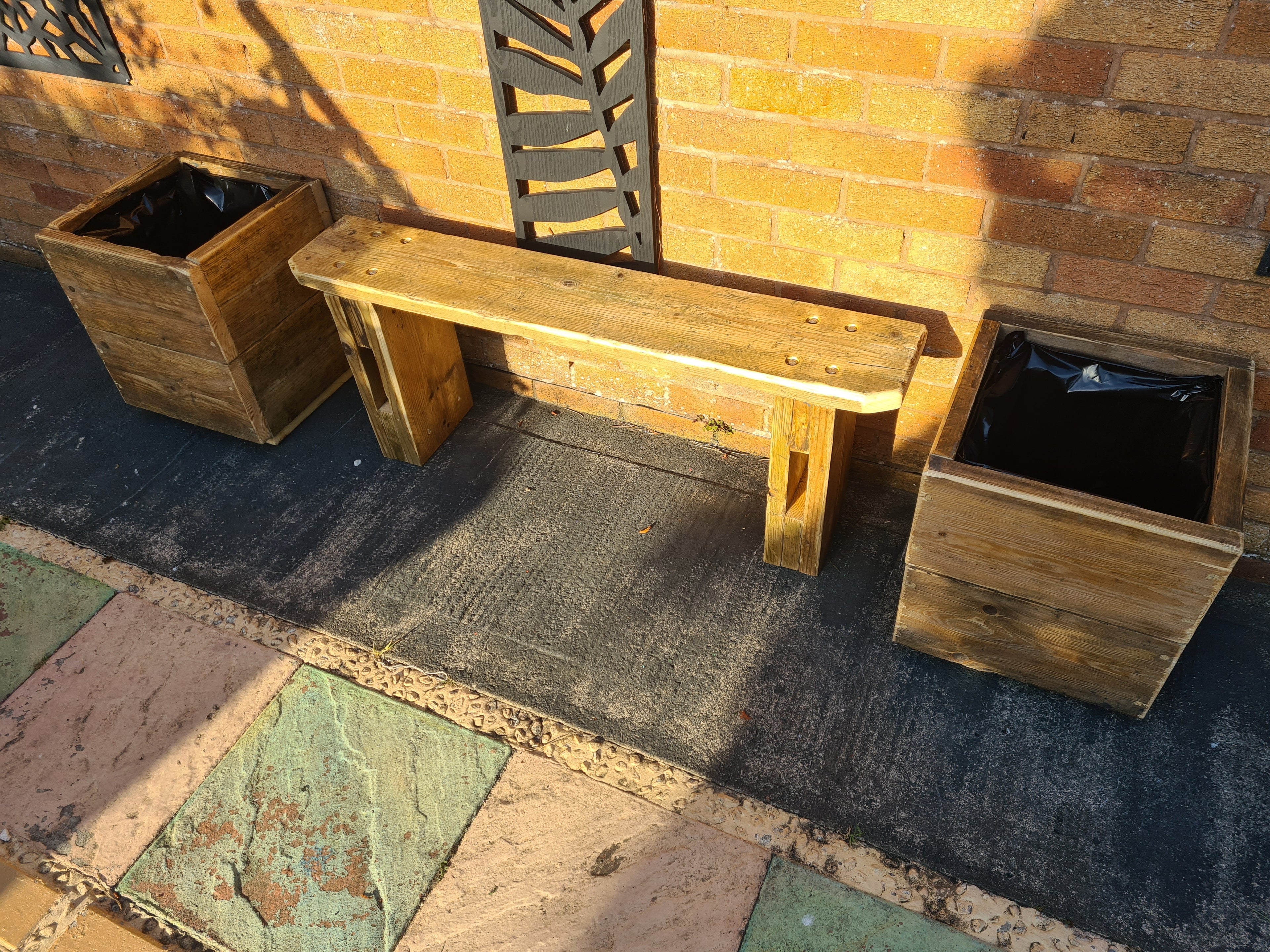 premium cube planters, heavy duty scaffboard (35mm thick, solid wood)
