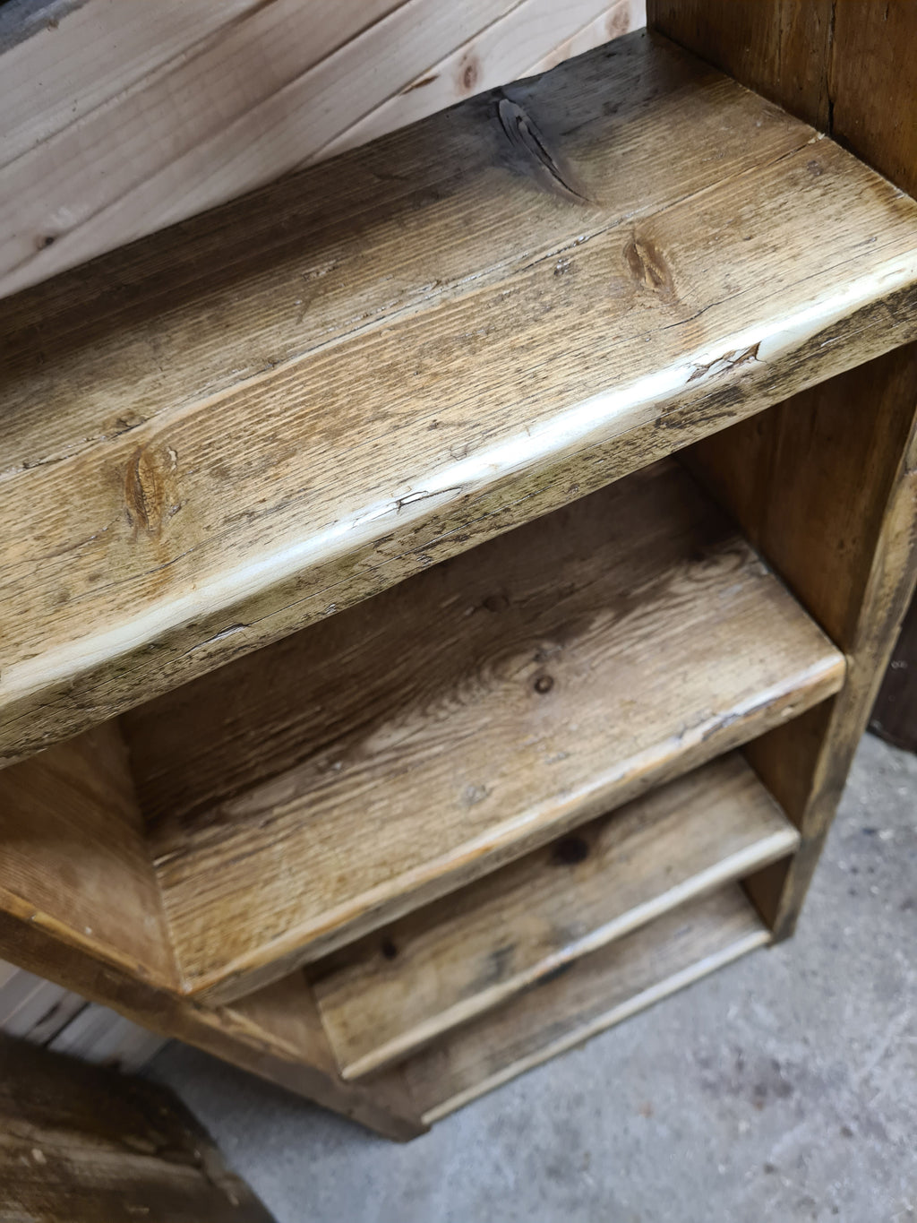 Rustic reclaimed Scaffold Board Bookcase -solid wood, premium finish