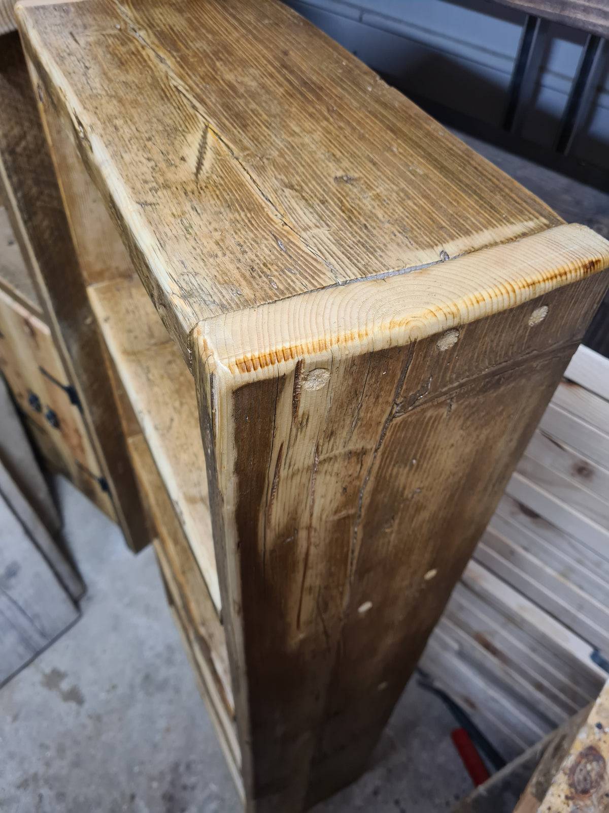 Rustic reclaimed Scaffold Board Bookcase -solid wood, premium finish
