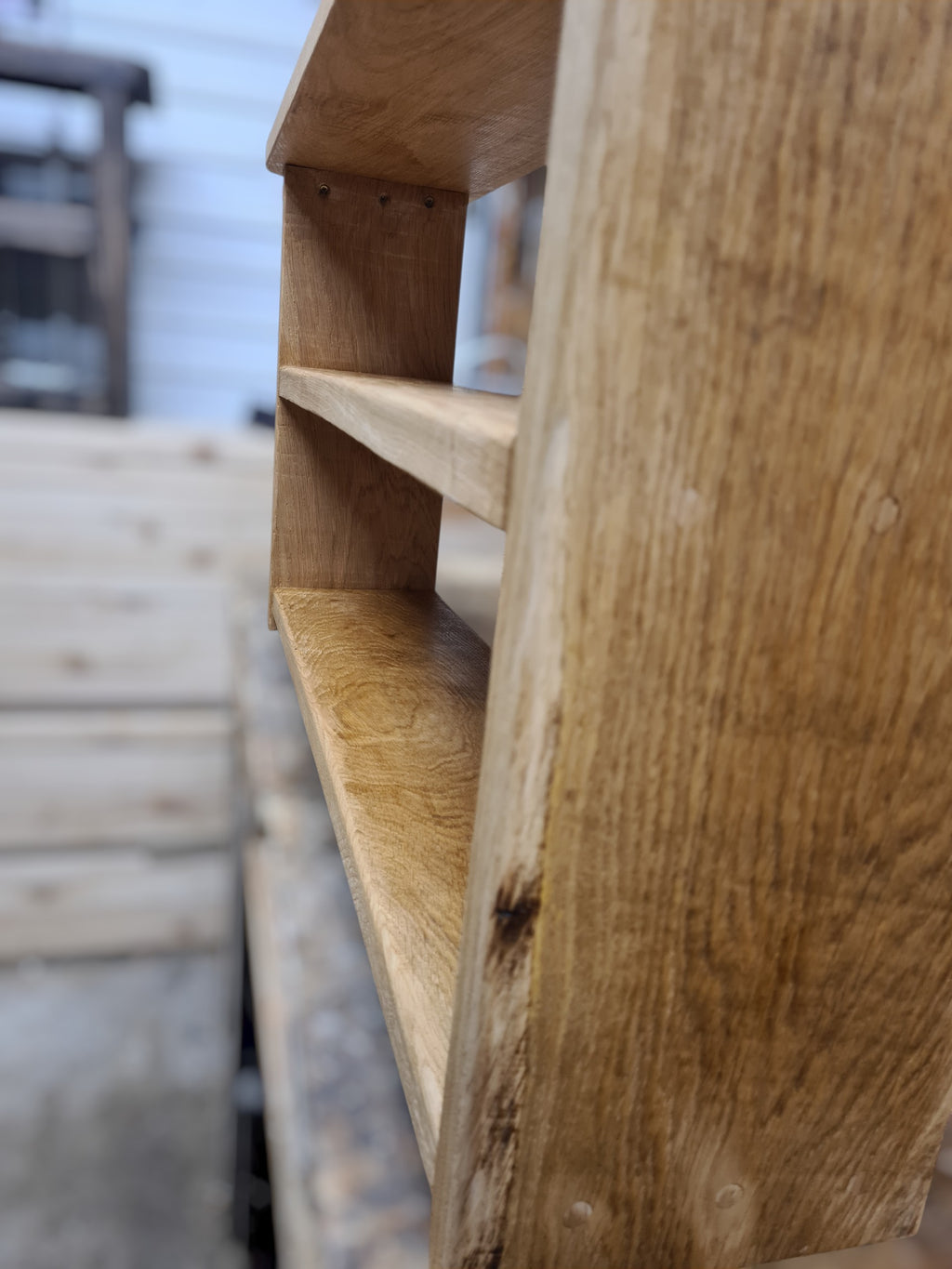 Shoe rack Bench 100% OAK, Handcrafted, Solid 27mm Thick, Hallway storage