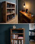 The Hallway Hero: Slim Graduated Console, 3 in one, Shoe Rack & Bookcase | sustainable 45mm thick Boards, Furniture in Osmo Amber | Space Saving Entryway Storage