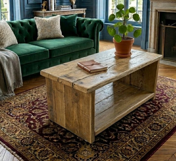 Rustic Coffe Table ,Kintsugi-Style Epoxy ,Osmo PolyX, Reclaimed Timber,, Solid Wood