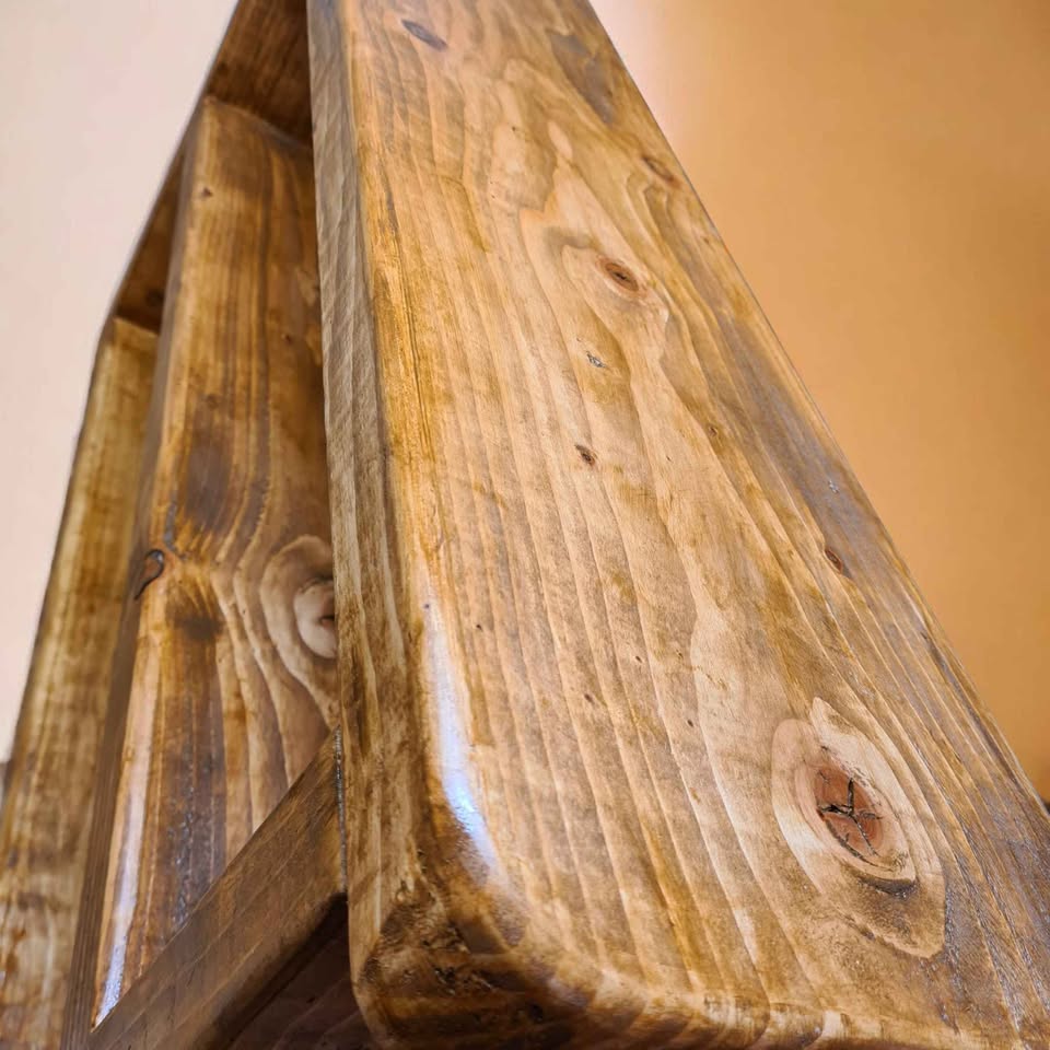 Rustic Shoe Rack Bench (45MM Thick Solid wood ), Osmo Poly X, Handcrafted Pine Furniture