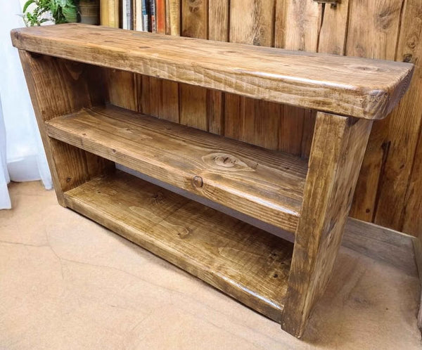 Rustic Shoe Rack Bench (45MM Thick Solid wood ), Osmo Poly X, Handcrafted Pine Furniture