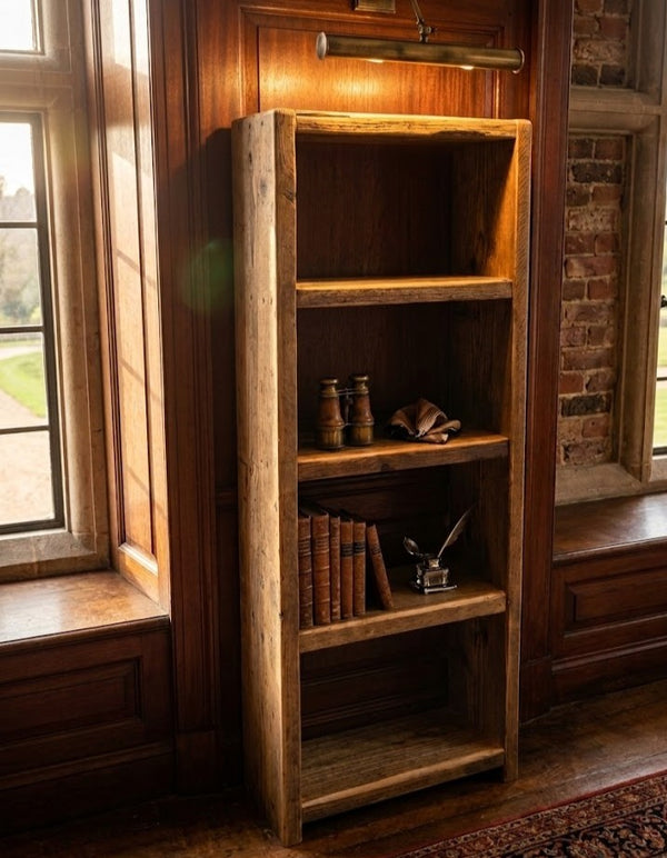 Rustic reclaimed Scaffold Board Bookcase -solid wood, premium finish