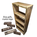 Rustic reclaimed Scaffold Board Bookcase -solid wood, premium finish
