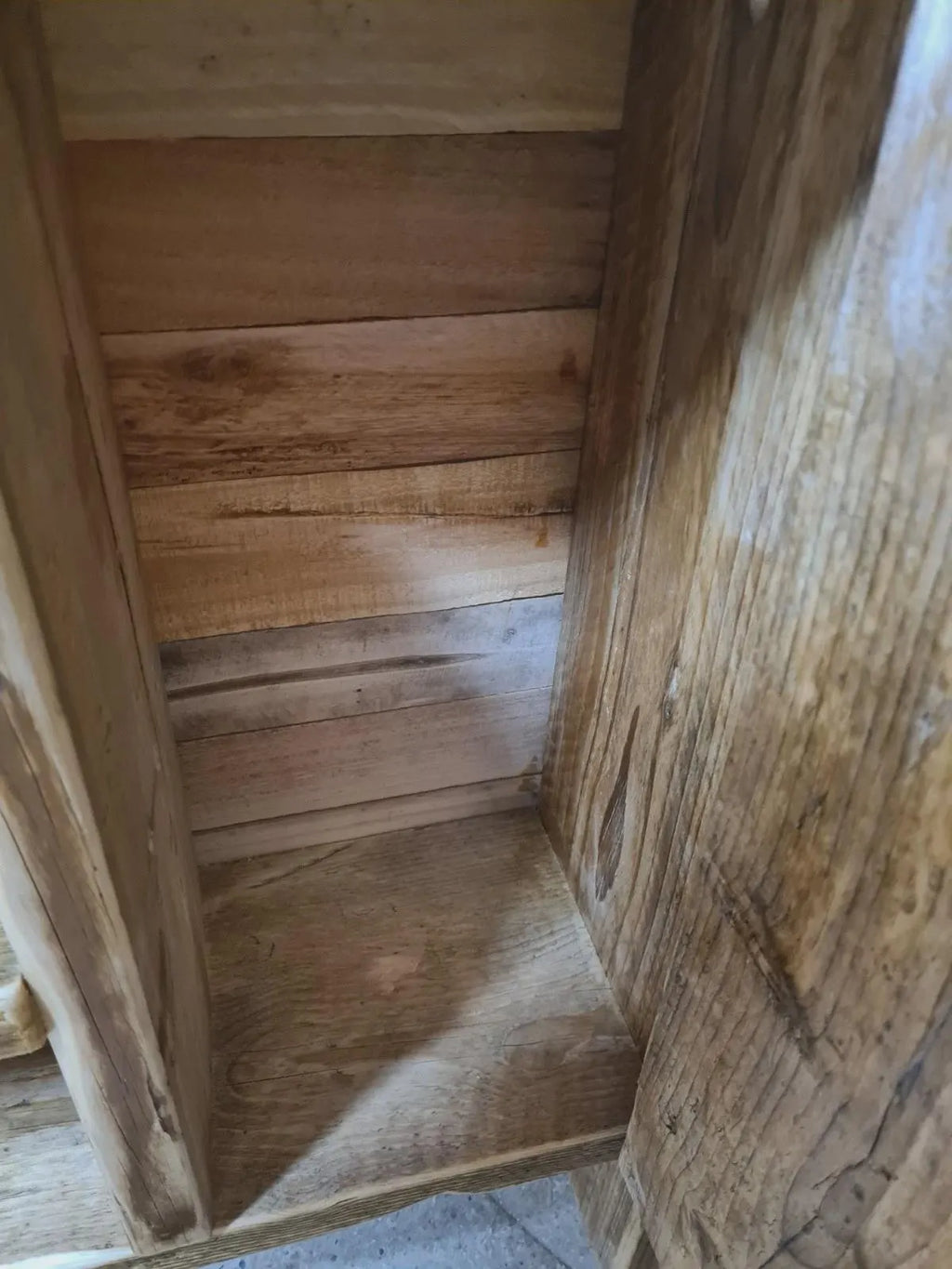 Unique Console/Hallway,Table-cabinet Kintsugi-Style Epoxy Joined Reclaimed Timber