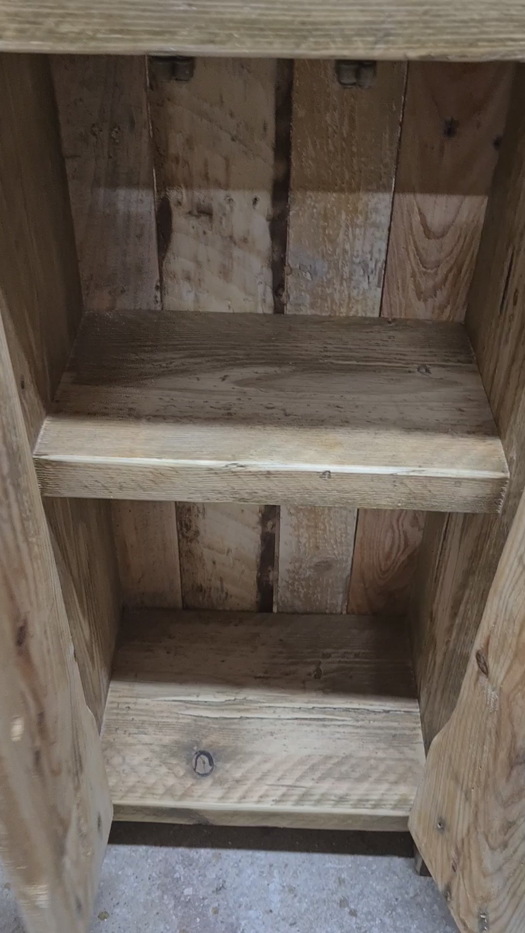 Rustic reclaimed Timber Tower Cabinet, solid Wood,storage,farmhouse Decor