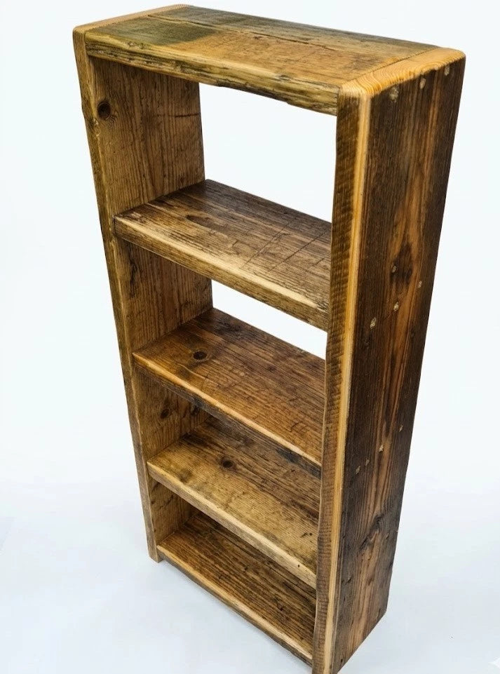 Rustic reclaimed Scaffold Board Bookcase -solid wood, premium finish