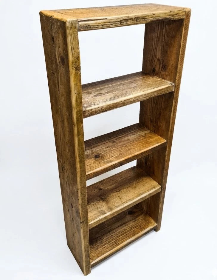Rustic reclaimed Scaffold Board Bookcase -solid wood, premium finish