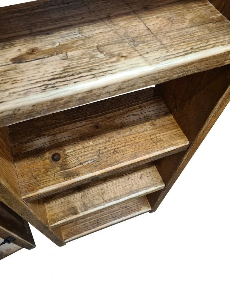 Rustic reclaimed Scaffold Board Bookcase -solid wood, premium finish