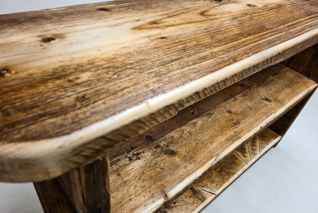 Rustic Shoe Rack Bench (45MM Thick Solid wood ), Osmo Poly X, Handcrafted Pine Furniture