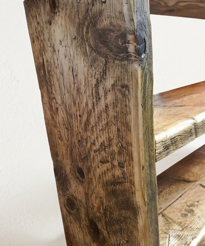 Rustic Shoe Rack Bench (45MM Thick Solid wood ), Osmo Poly X, Handcrafted Pine Furniture