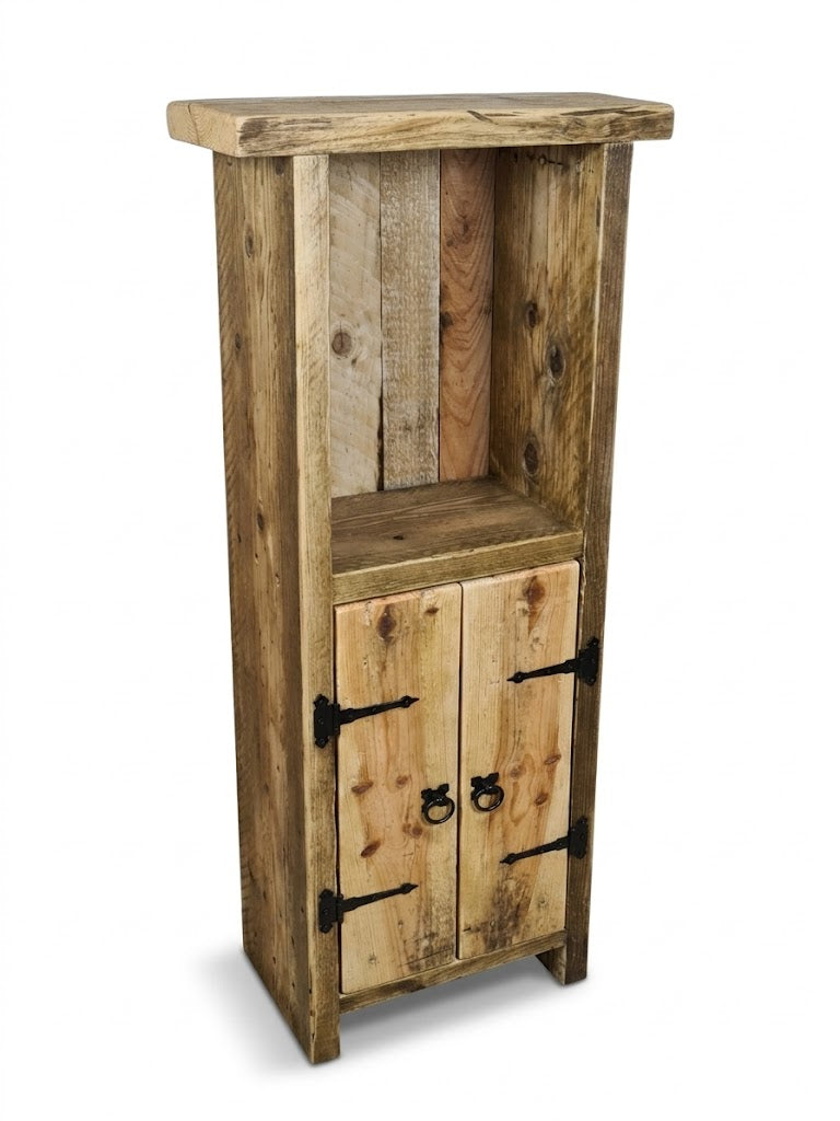 Rustic reclaimed Timber Tower Cabinet, solid Wood,storage,farmhouse Decor