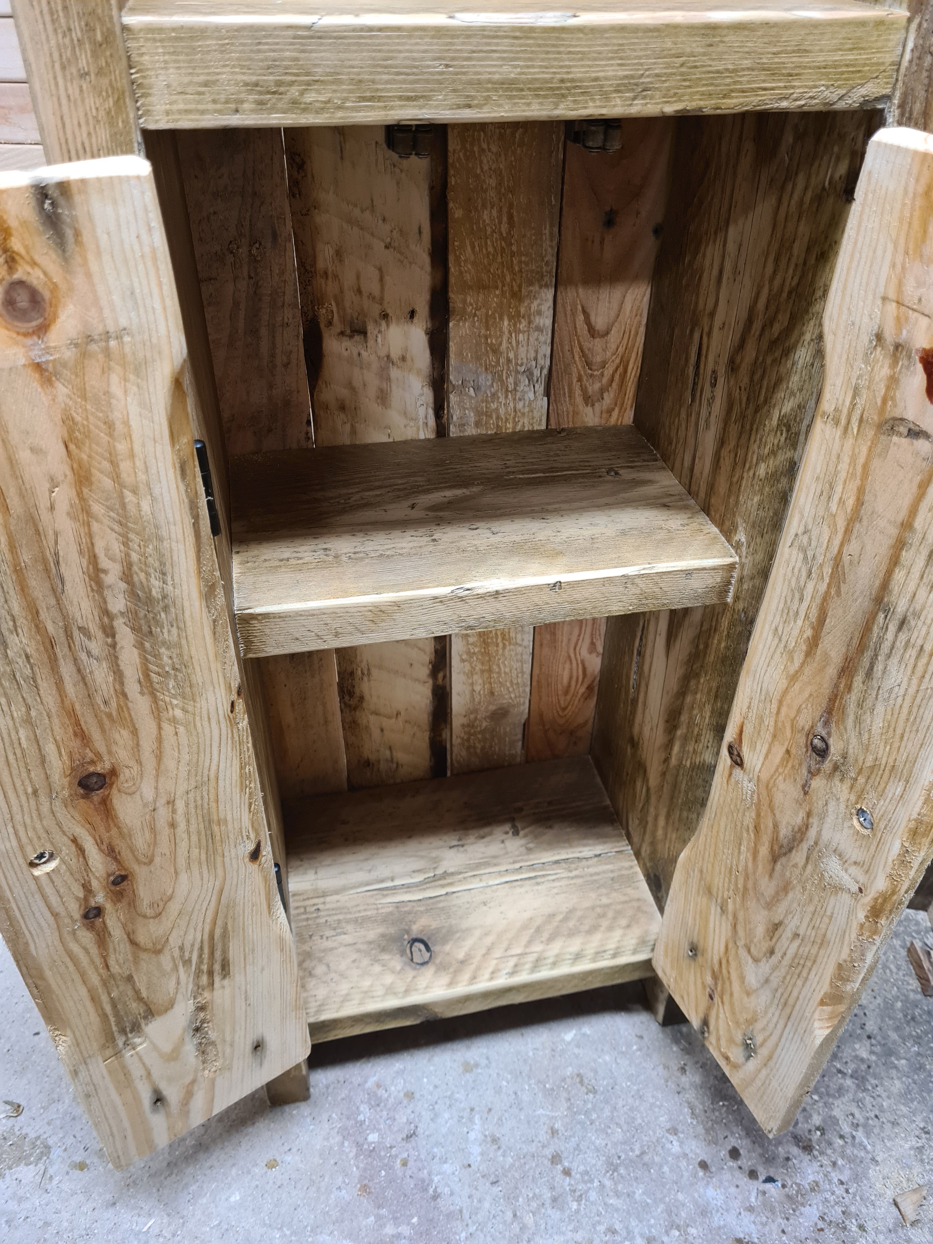 Rustic reclaimed Timber Tower Cabinet, solid Wood,storage,farmhouse Decor