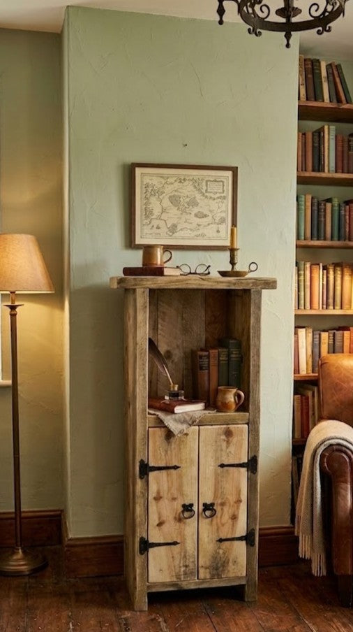 Rustic reclaimed Timber Tower Cabinet, solid Wood,storage,farmhouse Decor